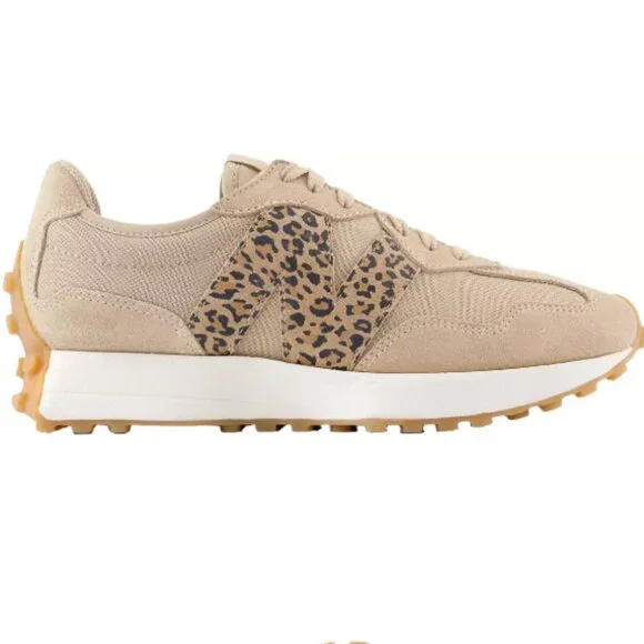 New Balance 327 Animal Print Women's Sneakers Shoes Beige Leopard size 5.5 - Picture 4 of 13